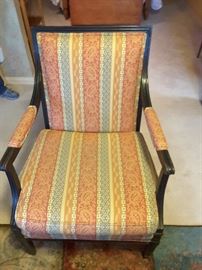 Vintage upholstered cushion chairs