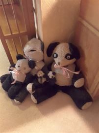 Vintage panda dolls