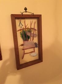 Old Chair painted on Glass