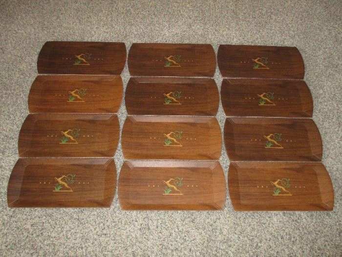 Vintage Hasko 12 piece tray set