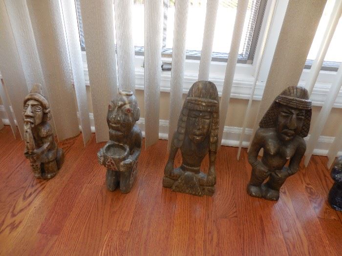 Onyx Hand Carved Tribal Figures