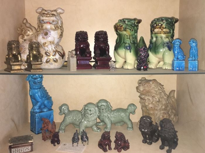 Collection of Asian Foo dogs