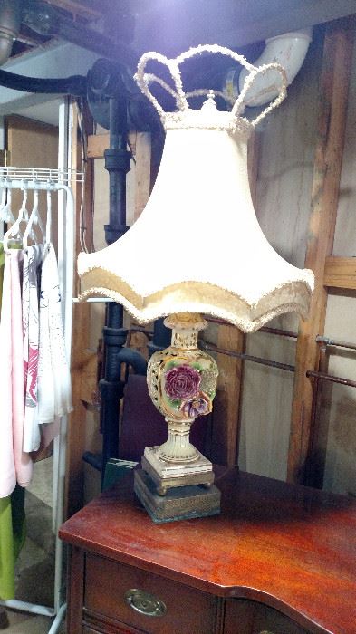 Vintage lamp with original shade