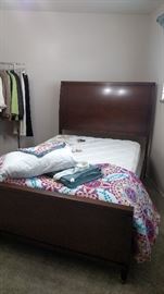 New full size sleigh bed with new cushion top mattress set from dillards