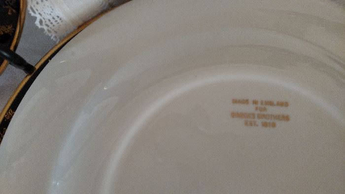 Back of plate for BROOKS BROTHERS plates