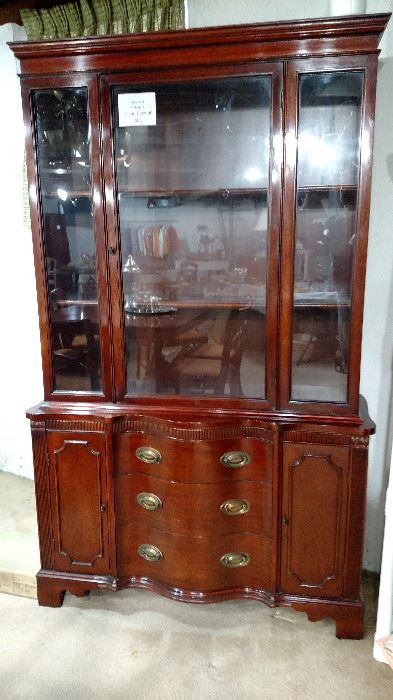 Basement china cabinet. This is a smaller version of this style set.