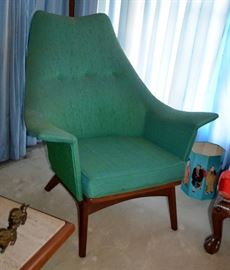 Style of Adrian Pearsall wingback chair