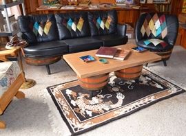 3 pc set Brother's Furniture - Kentucky Barrel furniture manufacture mark on pieces as well as some have original tag