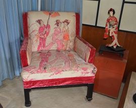 Geisha Girl chair in the style of James Mont 1950s