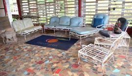 Mid Century patio furniture in the style of Salterini