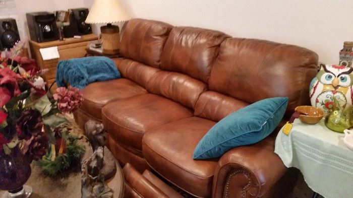 Couch. Leather, New