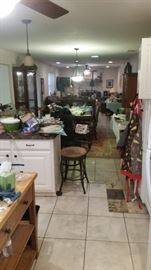 Lengthy View of a ton of Kitchen