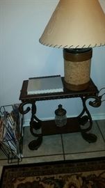 End Table...I have 3 of these, also showing lamp and magazine rack