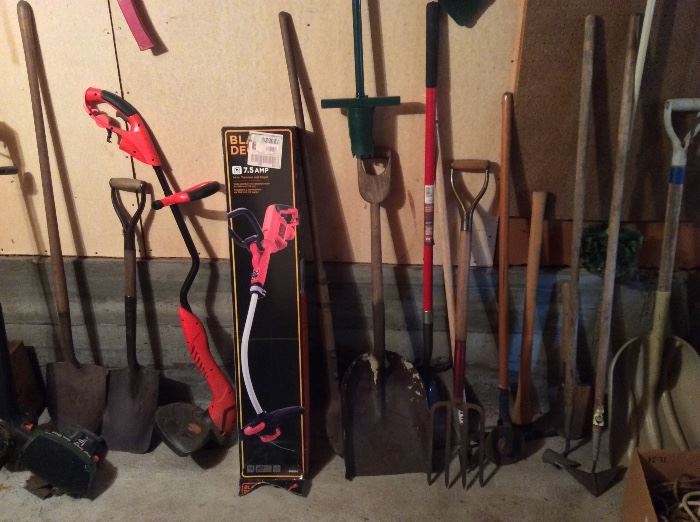 Yard tools including electric edger & weed whacker