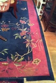 Vintage Chinese wool rug - approx. 9 x 12 ft. (needs a thorough cleaning!)