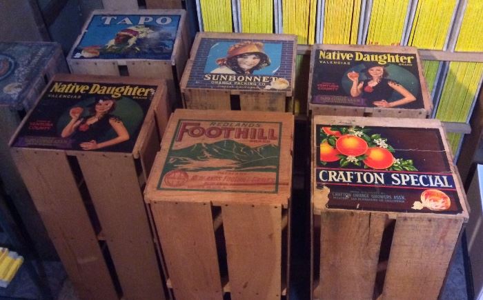 Vintage fruit crates