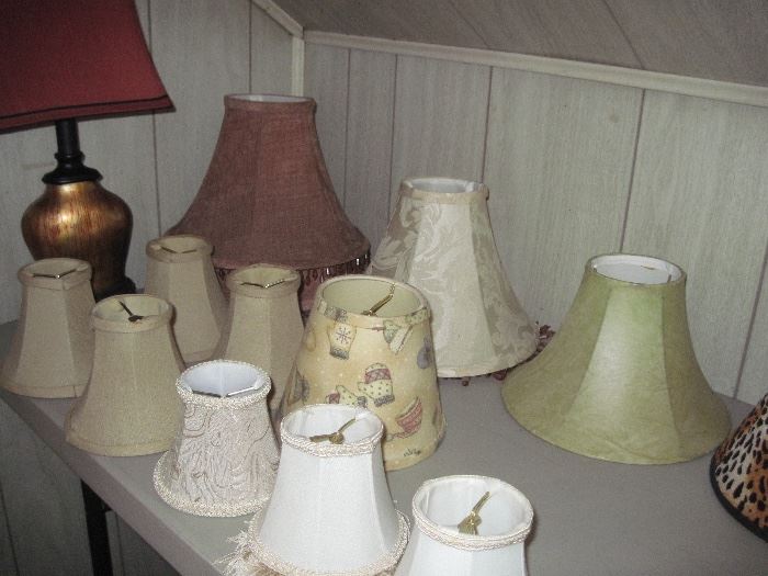 assorted lampshades in several sizes