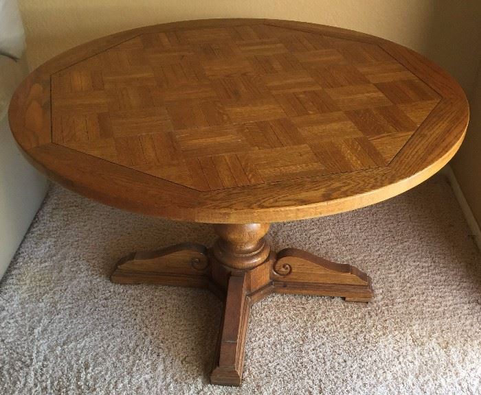 Vintage Oak Adjustable Height Table