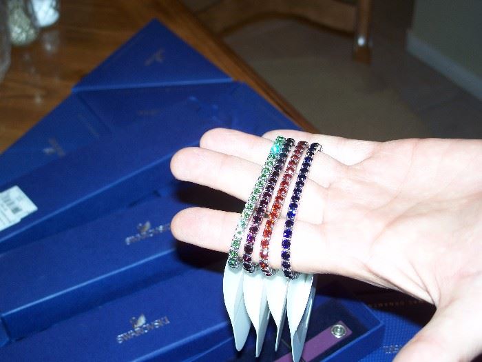 Swarovski crystal bracelets and 14 boxes of 2014  Crystal Christmas Ornaments