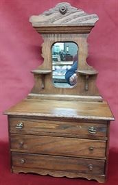 Oak Victorian Salesman Sample Dresser
