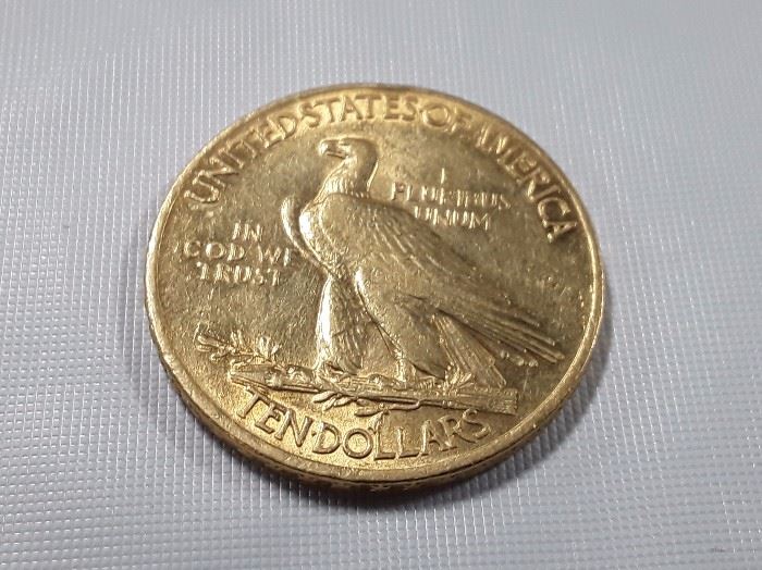 1908 $10 Indian Gold Coin