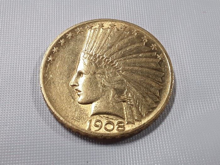 1908 $10 Indian Gold Coin