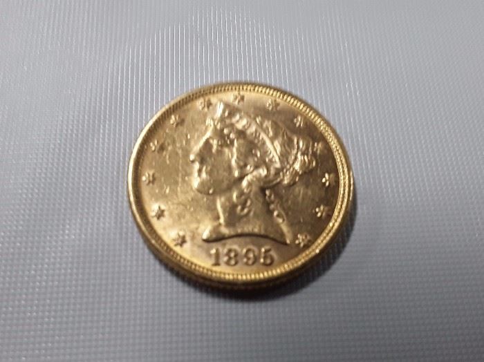 1895 $5 Liberty Gold Coin