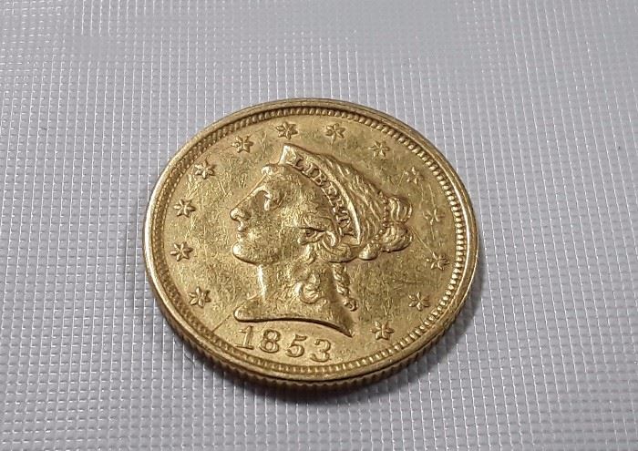 1853 $2 1/2 Liberty Gold Coin