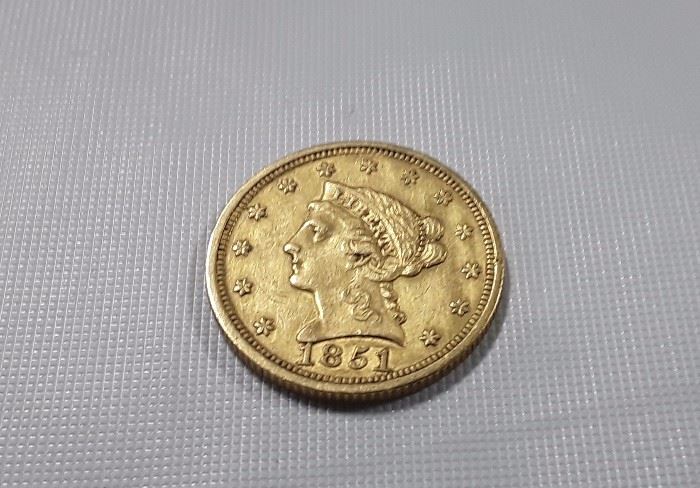 1851 $2 1/2 Liberty Gold Coin