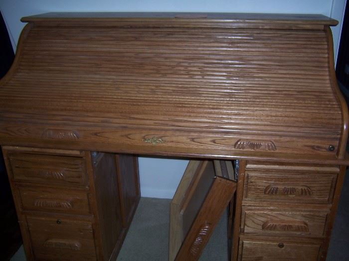 Solid Oak roll top desk