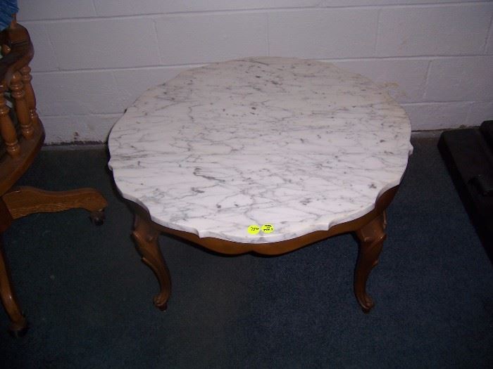 MARBLE TOP ACCENT TABLE