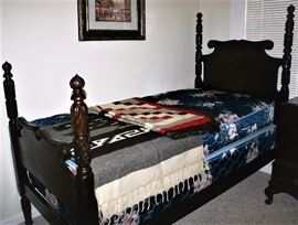 Matching Mahogany Single Beds w/Spring Air Mattresses
