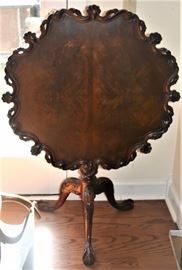 Carved Tilt Top Table