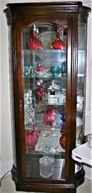 Curved Glass Curio Cabinet