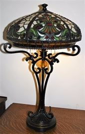 Leaded Stained Glass Floor and Table Lamps
