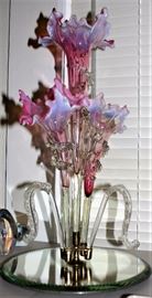 Frosted Cranberry Epergne