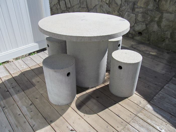 Napa Home and Garden concrete table and stools