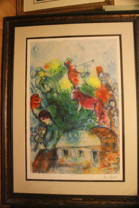 Titled "Shofar"  and Numbered 111/250 Limited Edition Lithograph on Japon Paper
Printed In Paris
Plate Signed and Numbered 
Marc Chagall
$425.00
