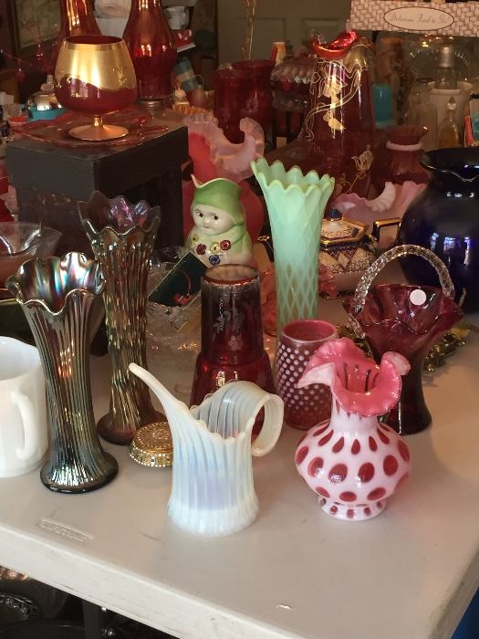 Fenton pieces and others