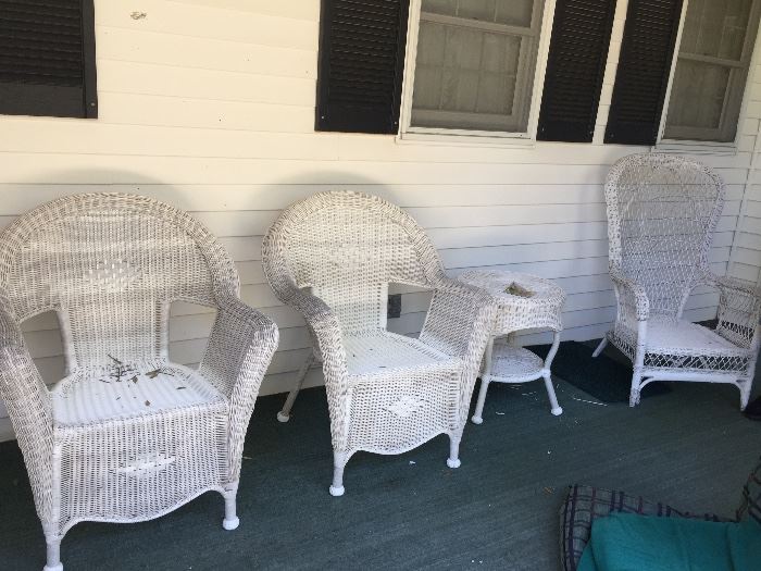 Wicker Chairs & Table
