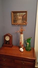 Great clock, vase, pitcher 