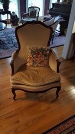 Antique upholstered arm chair