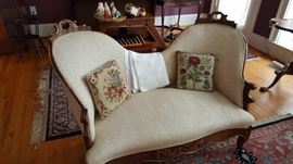 Carved Victorian Settee