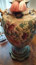 hand painted porcelain lamp