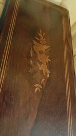 antique inlaid mahogany music box