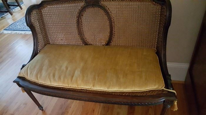 Lovely french caned back settee