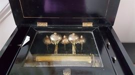 Antique Swiss Cylinder Music Box