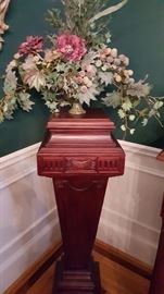 Carved Mahogany pedistal