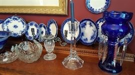 Cobalt Luster, flow blue