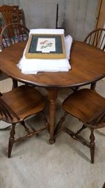 round dining room table and chairs, set of four